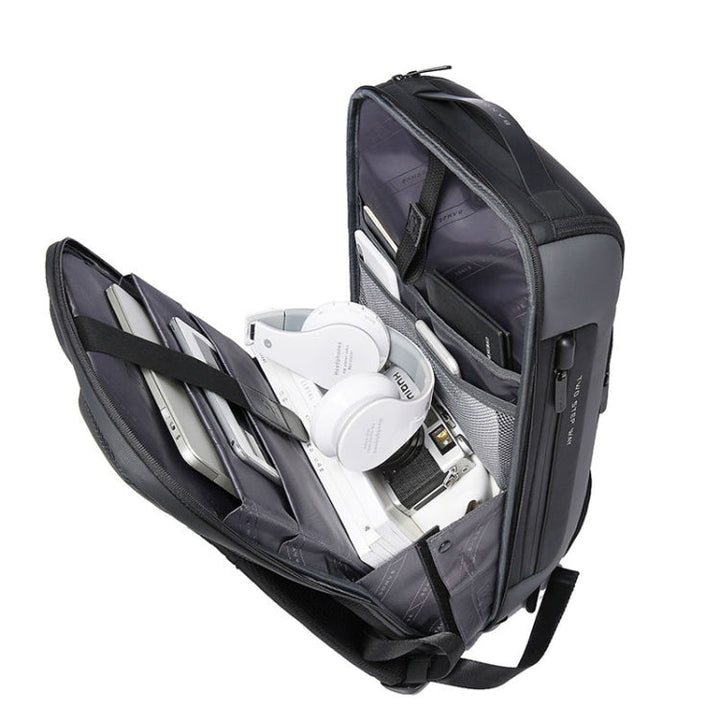 Skanto | BANGE BG-7216plus Tyveribeskyttelse Vanntett Reise Herre Ryggsekk 15,6 Tommer Laptop Bag (Svart)