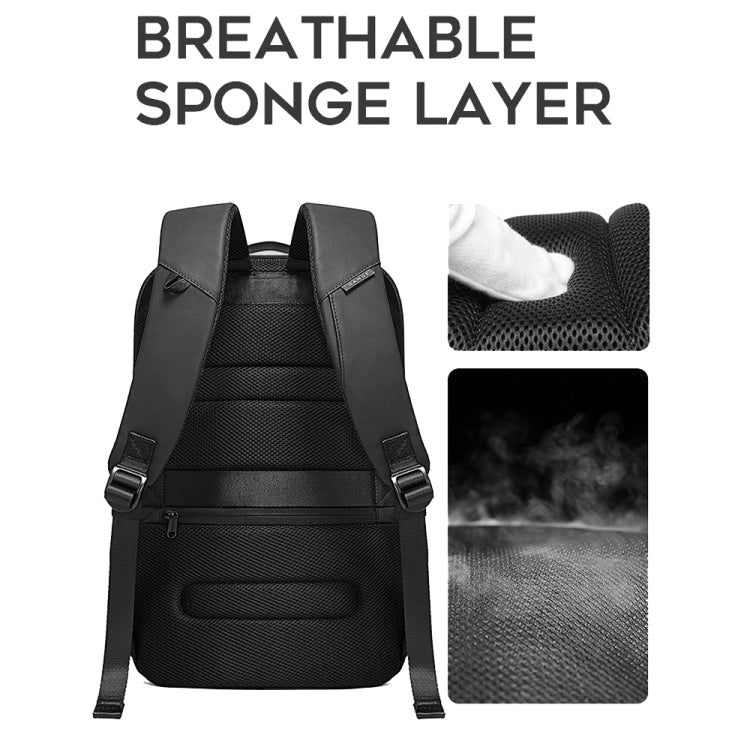 Skanto | BANGE BG-7216plus Tyveribeskyttelse Vanntett Reise Herre Ryggsekk 15,6 Tommer Laptop Bag (Svart)