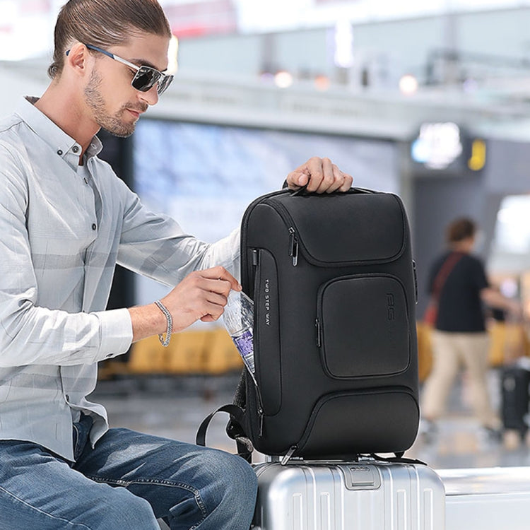 Skanto | BANGE BG-7216plus Tyverisikret Vanntett Reise Herre Ryggsekk 15.6 Tommers Laptop Bag (Grå)