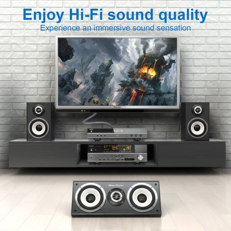 Skanto | 10m Ren Kobber RCA Koaksial HIFI Digital Lydkabel SPDIF Subwoofer Høyttalerkabel (Sølvgrå)