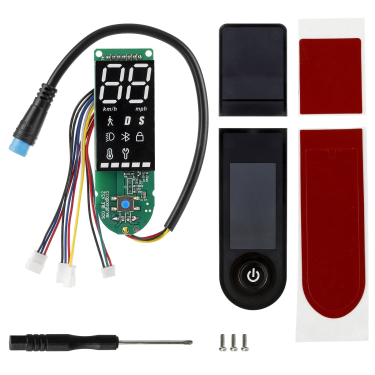 Skanto | For Xiaomi Electric Scooter Pro/Pro 2/1S Fire-Tråds Dobbel Brems Bluetooth Kortsett, Spesifikasjon: Med Bryterpanel