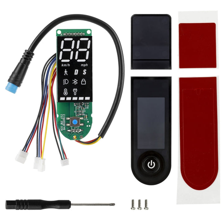 Skanto | For Xiaomi Electric Scooter Pro/Pro 2/1S Fire-Tråds Dobbel Brems Bluetooth Kortsett, Spesifikasjon: Med Bryterpanel