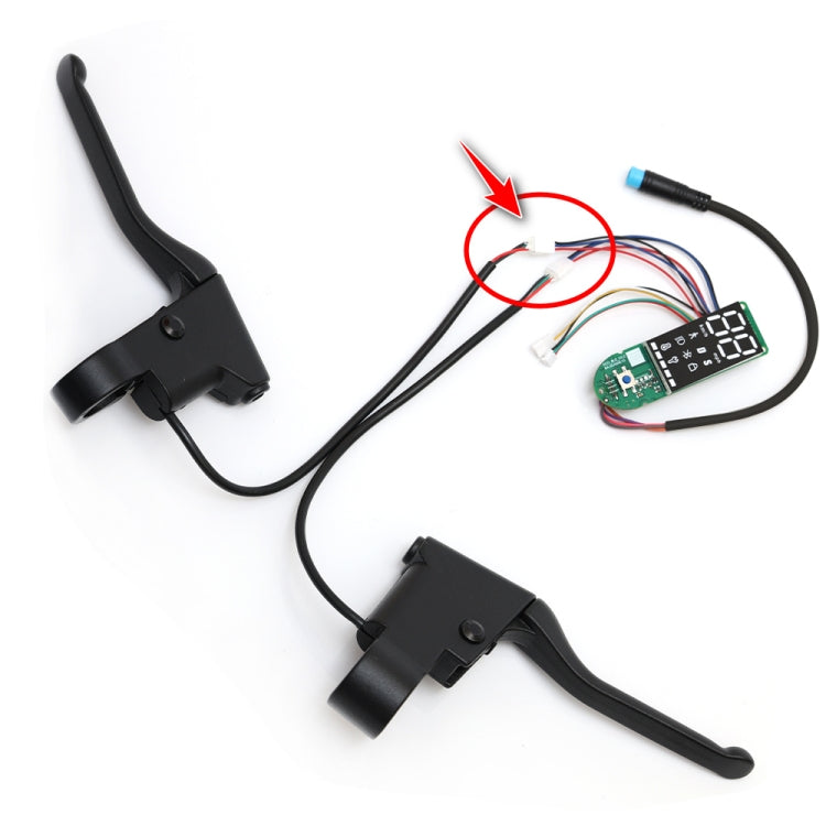 Skanto | For Xiaomi Electric Scooter Pro/Pro 2/1S Fire-Tråds Dobbel Brems Bluetooth Kortsett, Spesifikasjon: Med Bryterpanel