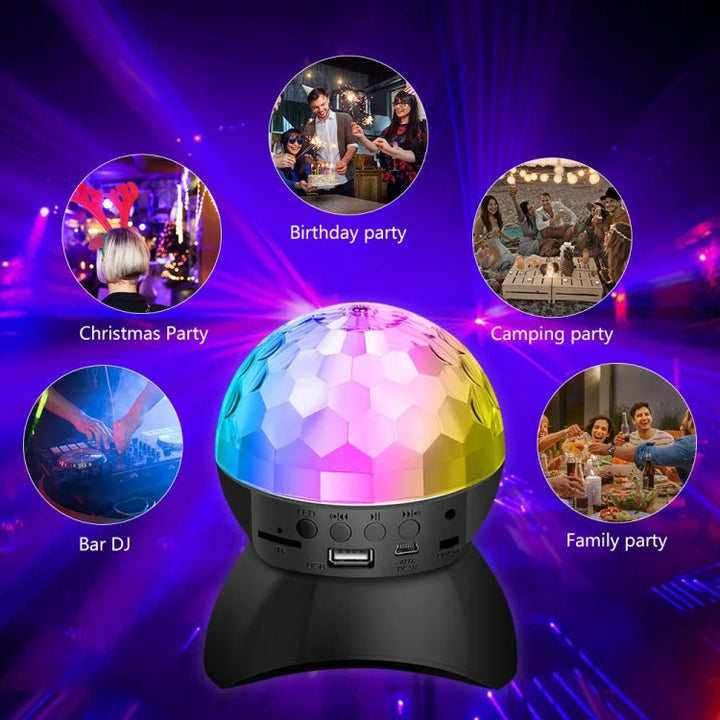Skanto | Hjem LED Magisk Ball Lamper Bounce Ambient Lamper Rom Lyd Lamper Kuler, Farge: Ladingsmodul Svart (RGB Farget 5W)
