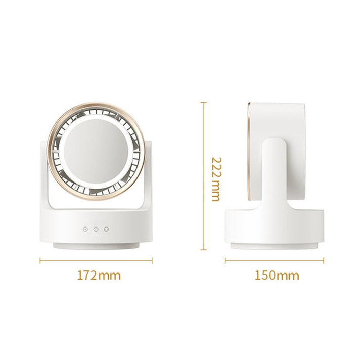 3 I 1 Multifunksjonell Bordvifte med LED Lys Kosmetisk Speil USB Plugg Ikke-Oscillerende | Skanto