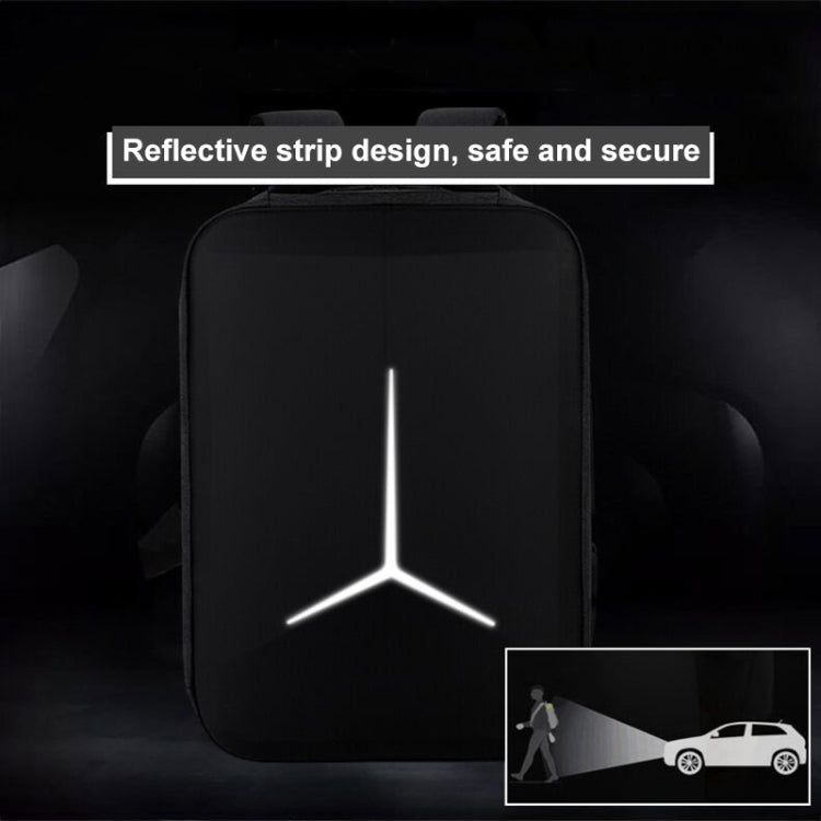 Skanto | 15 Tommers Multifunksjonell Vanntett Forretningssport Laptop Ryggsekk med USB-port (Svart)