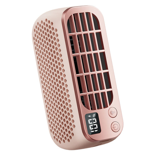 USB-lading Digital Display Bærbar Bladeless Utendørs Mini Nattlys Vifte (Rosa) | Skanto
