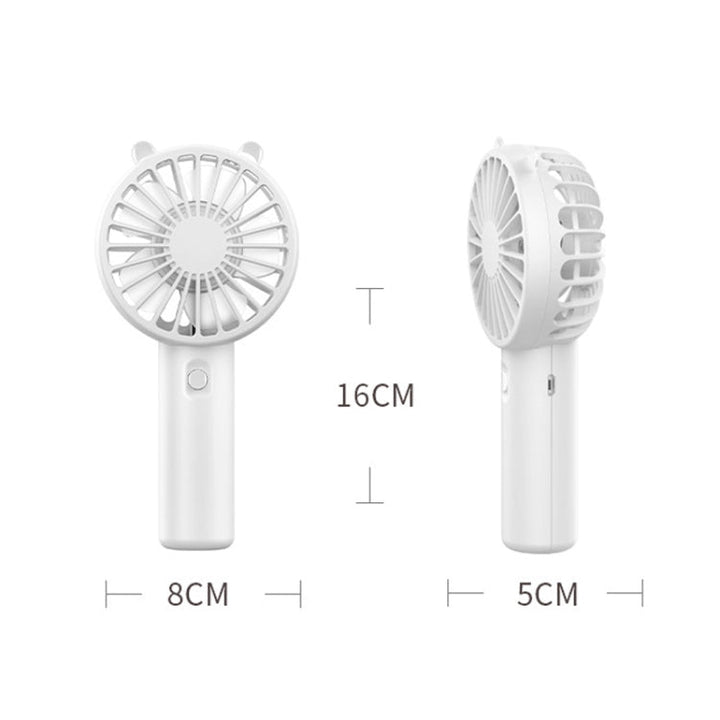 Mini USB Håndholdt Vifte Oppladbar Bærbar Skrivebord Telefonholder (Rosa) | Skanto