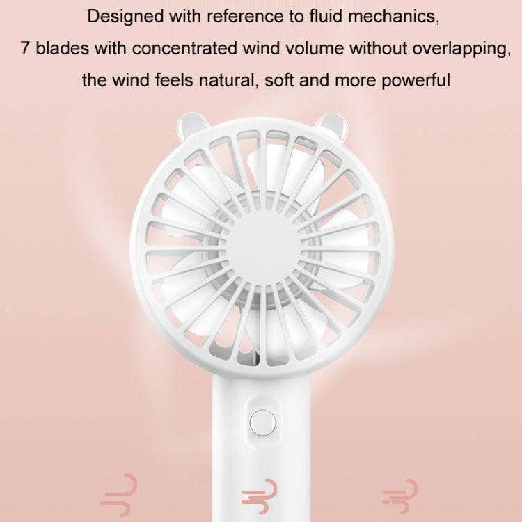 Mini USB Håndholdt Vifte Oppladbar Bærbar Skrivebord Telefonholder (Rosa) | Skanto