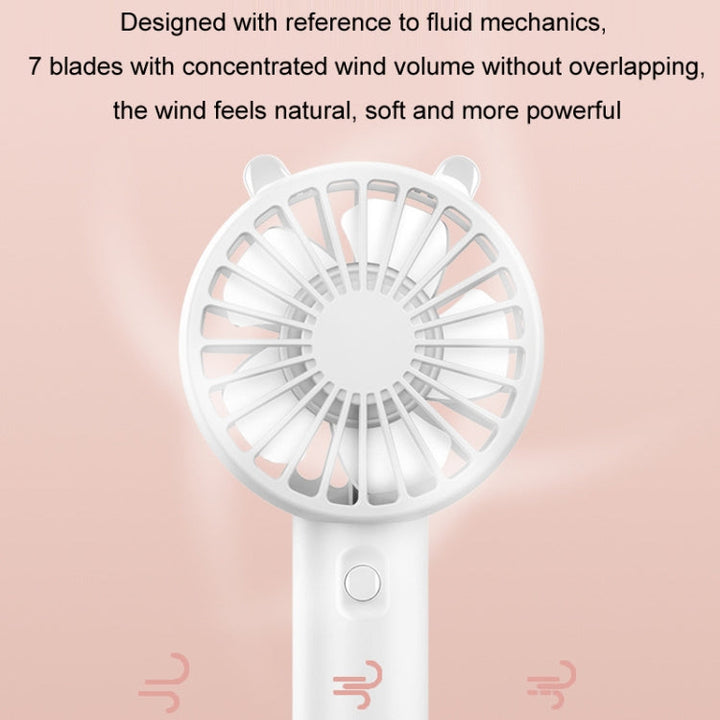 Mini USB Håndholdt Vifte Oppladbar Bærbar Skrivebord Telefonholder (Rosa) | Skanto