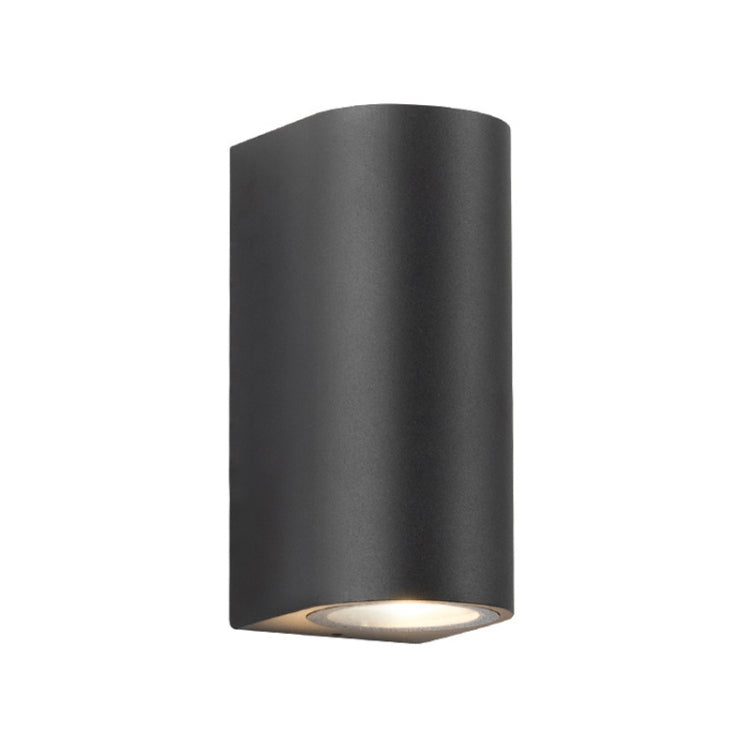 LED Utendørs Vegglamper Vanntett Utvendig Villa Dør Patio Lys Bakgrunns Glow Spotlights, Stil: 2-hode Rund Uten GU10 Lyspære (Varm Hvit)