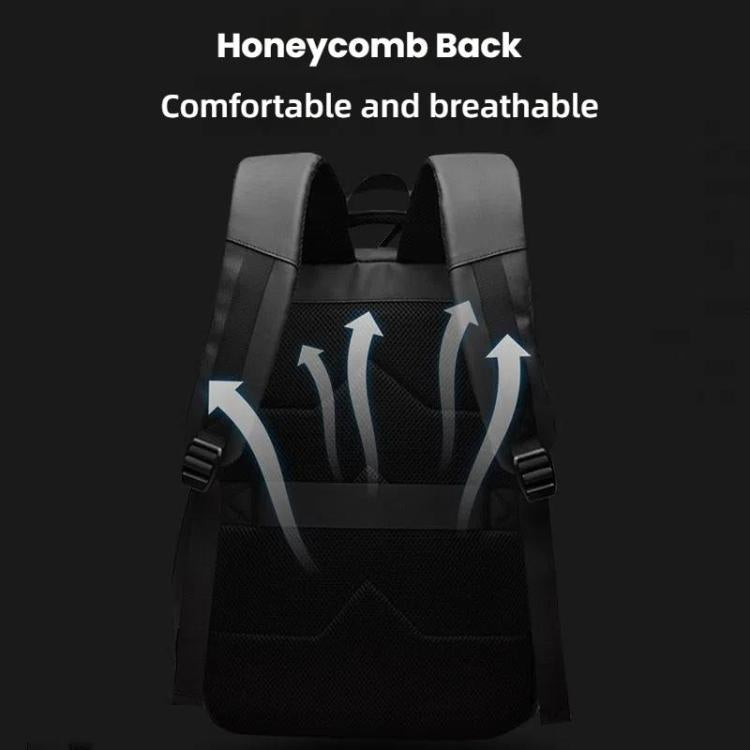 Norvo | WEPOEWR Herre 14-tommers laptopryggsekk Vanntett stor kapasitet forretningspendler ryggsekk (Svart)