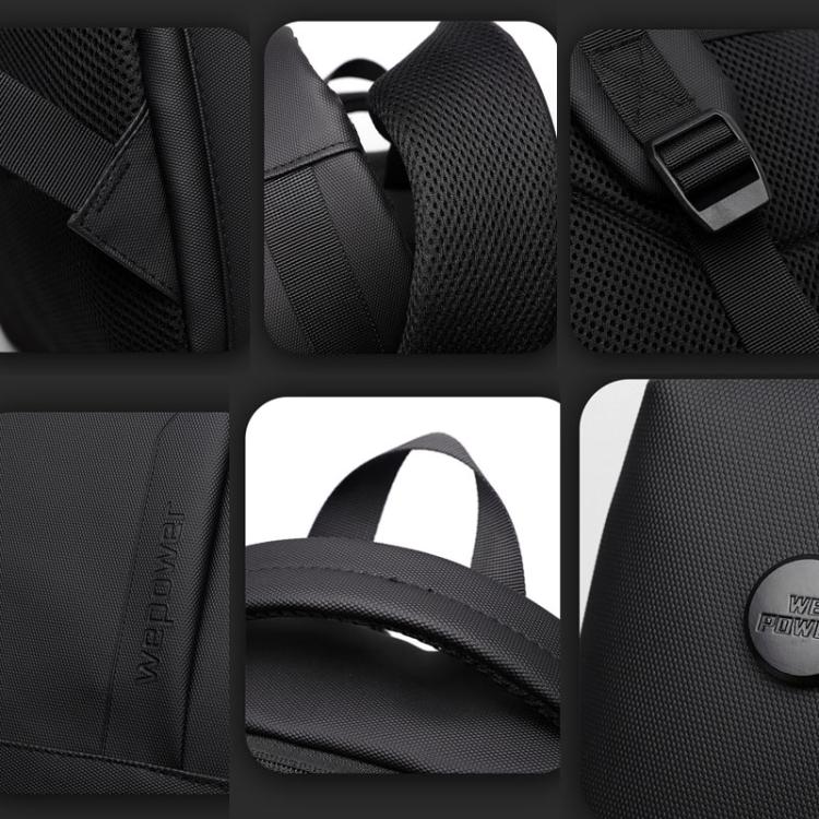 Norvo | WEPOEWR Herre 14-tommers laptopryggsekk Vanntett stor kapasitet forretningspendler ryggsekk (Svart)