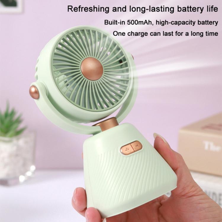 Desktop 100-speed Mini Student Bedroom Fan Portable USB Rechargeable Desktop Small Fan(Beige) | Skanto