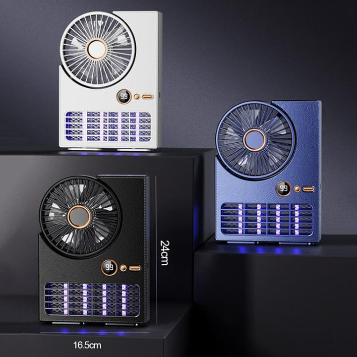 2-i-1 Husholdnings Elektrisk Vifte Myggdreper Lampe LED Digital Bordvifte, Farge: Plug-in Svart | Skanto