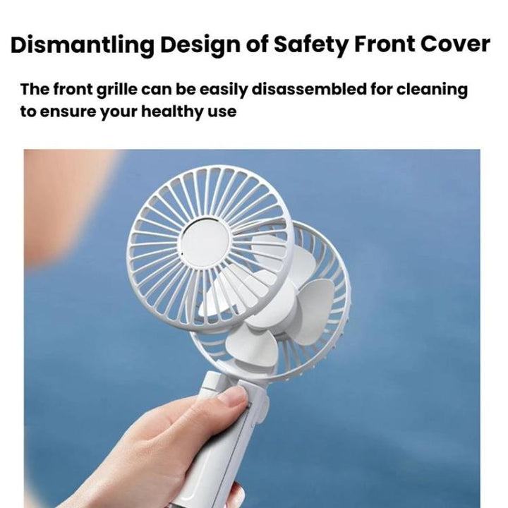 Folding Hanging Umbrella Fan USB Håndholdt Bærbar Parasol Klippvifte Kompakt Skrivebordsvifte (Rosa) | Skanto