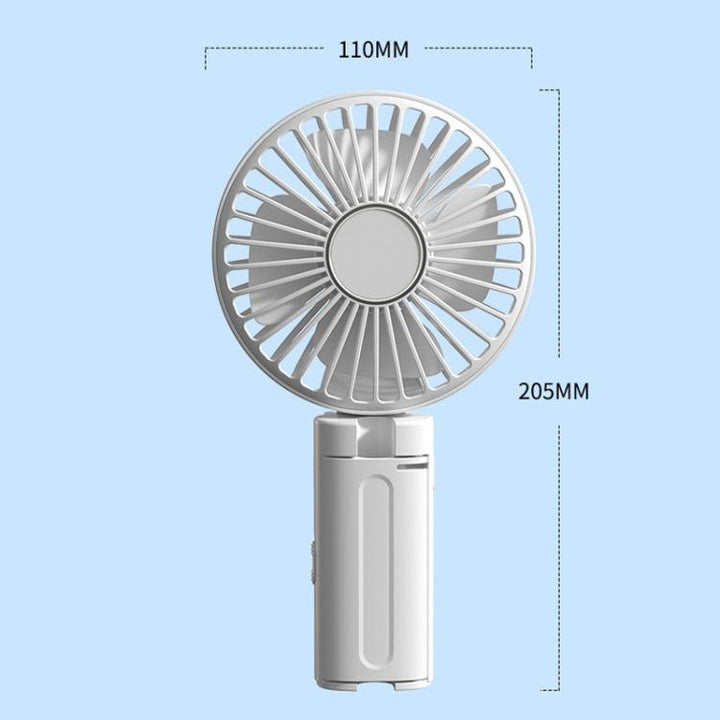Folding Hanging Umbrella Fan USB Handheld Portable Umbrella Clip Fan Compact Desktop Fan(Black) | Skanto