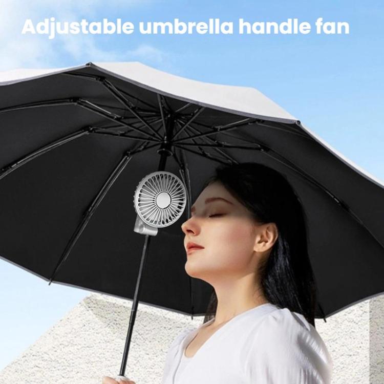 Folding Hanging Umbrella Fan USB Handheld Portable Umbrella Clip Fan Compact Desktop Fan(Black) | Skanto