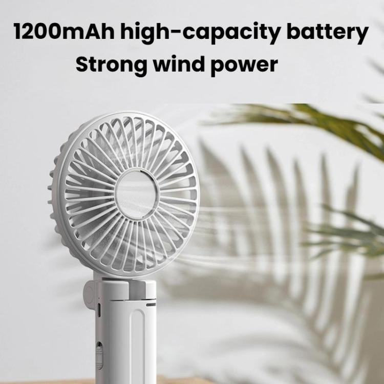Folding Hanging Umbrella Fan USB Handheld Portable Umbrella Clip Fan Compact Desktop Fan(White) | Skanto