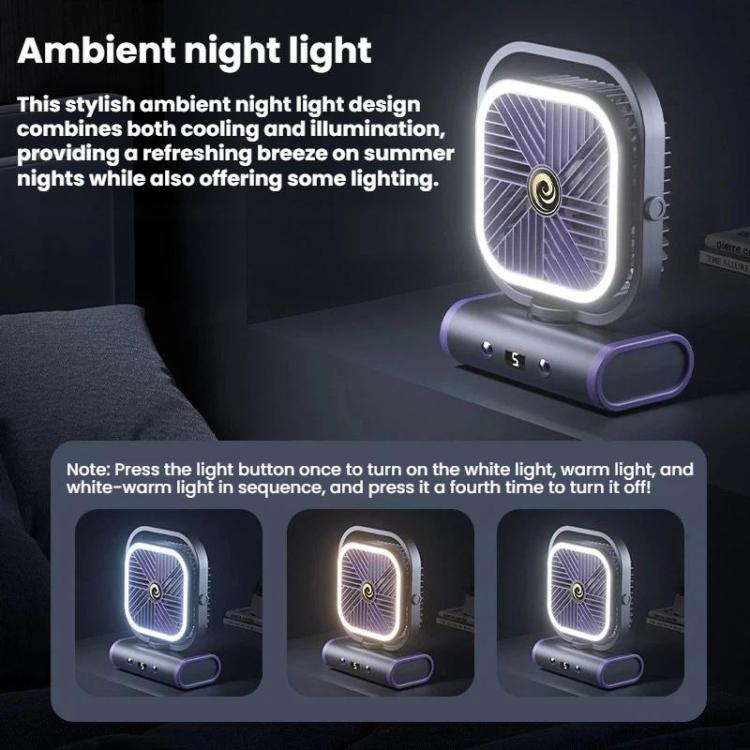 Desktop Mini Office Silent USB Veggmontert Vifte, Farge: Grå Plug-in | Skanto
