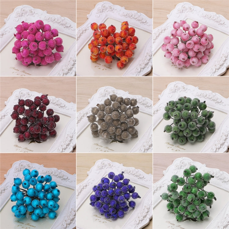 2 PCS 12mm Simulert Bær Frost Rød Liten Frukt Skum Bær DIY Tilbehør Blomsterarrangering Materiale (Rød)