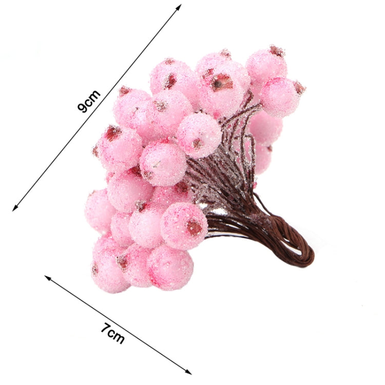 2 PCS 12mm Simulert Bær Frost Rød Liten Frukt Skum Bær DIY Tilbehør Blomsterarrangering Materiale (Rød)
