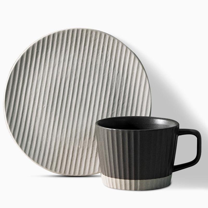 ElegantSips – Stentøy Kaffe Krus Set med Skje Skanto