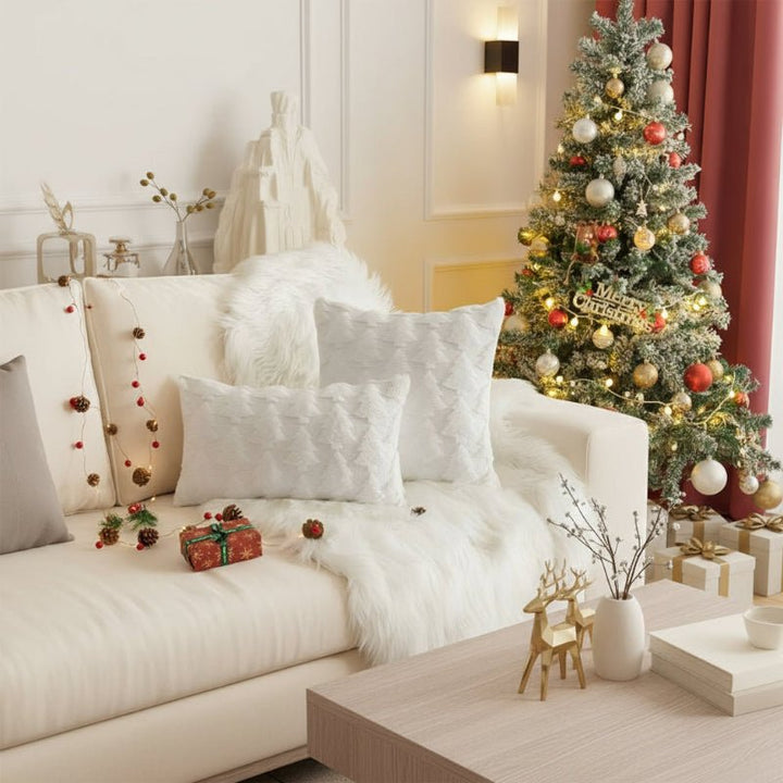 Skanto | Cozy Plush Christmas Tree Pillowcase laget av ultra-mykt stoff