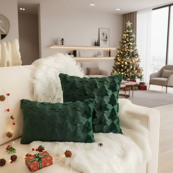 Skanto | Cozy Plush Christmas Tree Pillowcase laget av ultra-mykt stoff