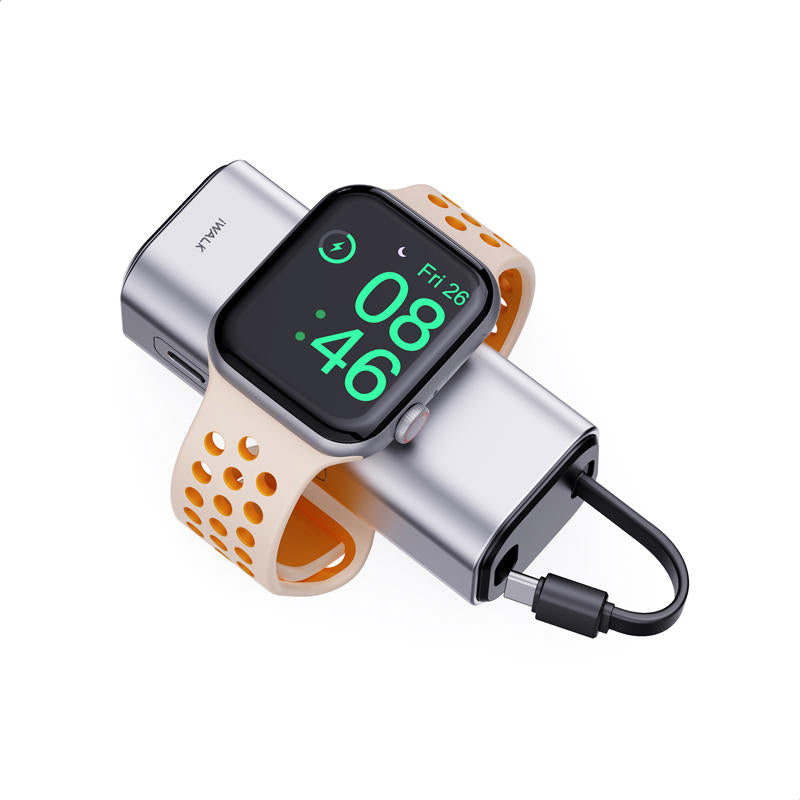 Skanto | 2-i-1 Mini Bærbar Magnetisk Trådløs Hurtiglading Power Bank (5000mAh)