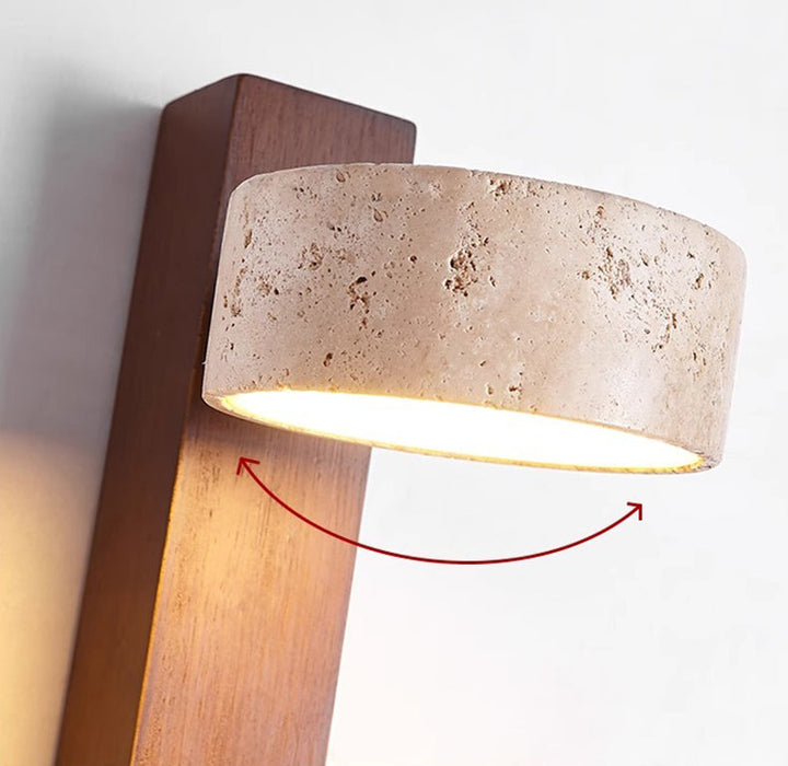 Skanto | Elfenbenfarget Travertin Vegglampe