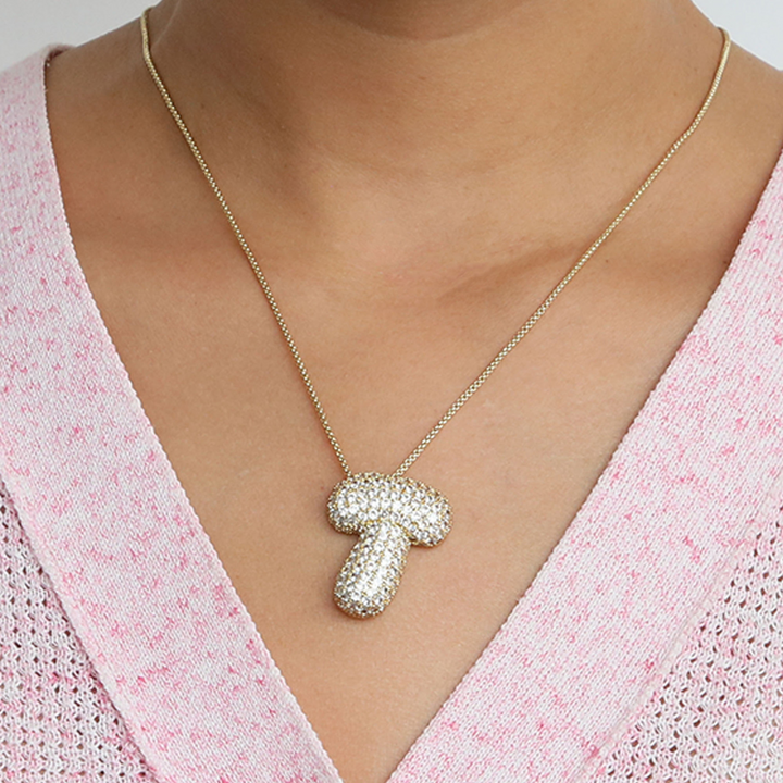 Skanto | Chunky Bubble Diamond Dazzle Initial Halskjeder