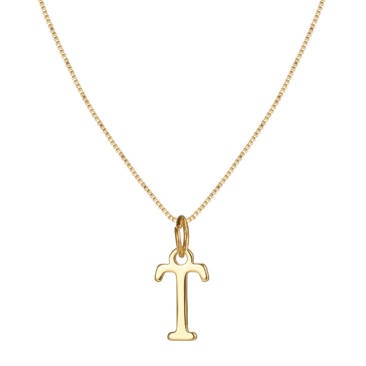 Skanto | 14k Minimal Serif Initial Halskjede