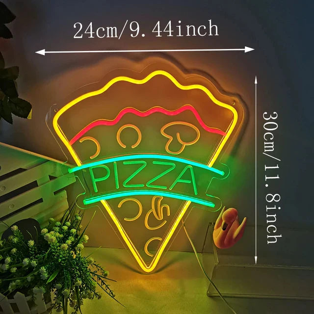 Neon Fast Food Skilt – Lysende Tacos Design, LED Nattlys for Restauranter og Kjøkken | Skanto