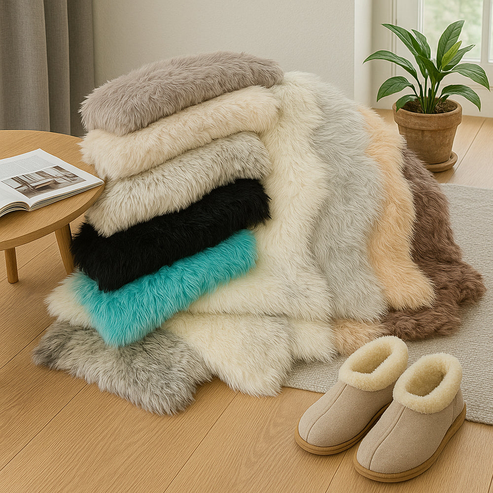 Skanto | CozyVacht Mini-teppe – Mykt Faux Fur Teppe på 90x60 cm i Ulike Farger