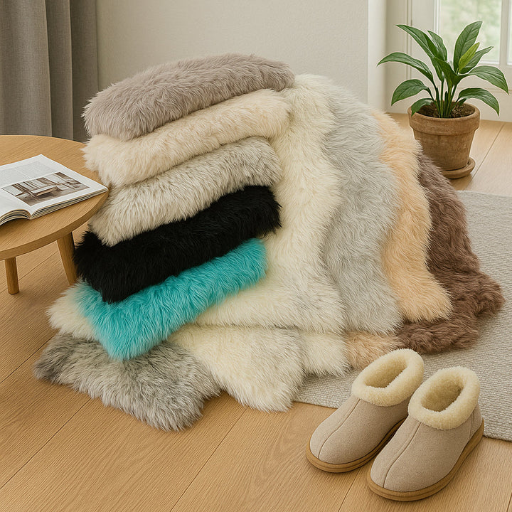 Skanto | CozyVacht Mini-teppe – Mykt Faux Fur Teppe på 90x60 cm i Ulike Farger