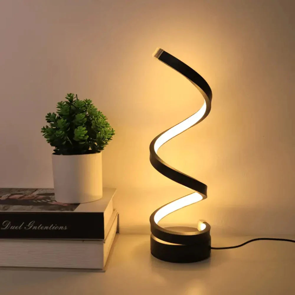 SpiralLight LED Bordlampe med Dimbar Belysning og Berøringskontroll | Skanto