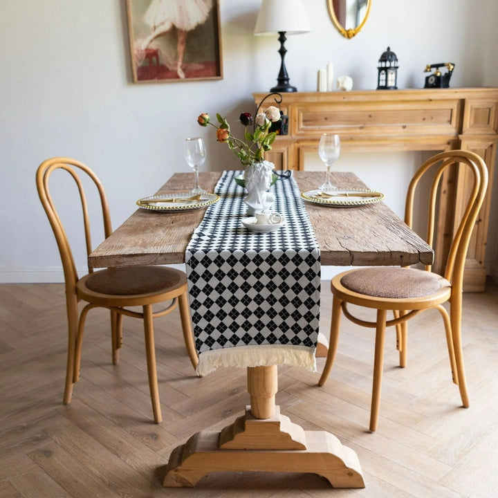 Skanto | Frynset Diamant Rutete Bordløper