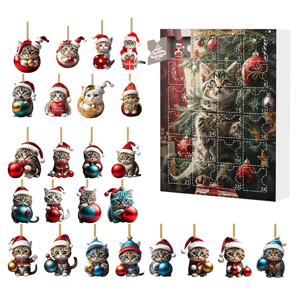 Skanto | Dachsund Adventskalender 2024 – 24 Dager Jule Nedtelling med Morsomme Figurer for Hundeeiere