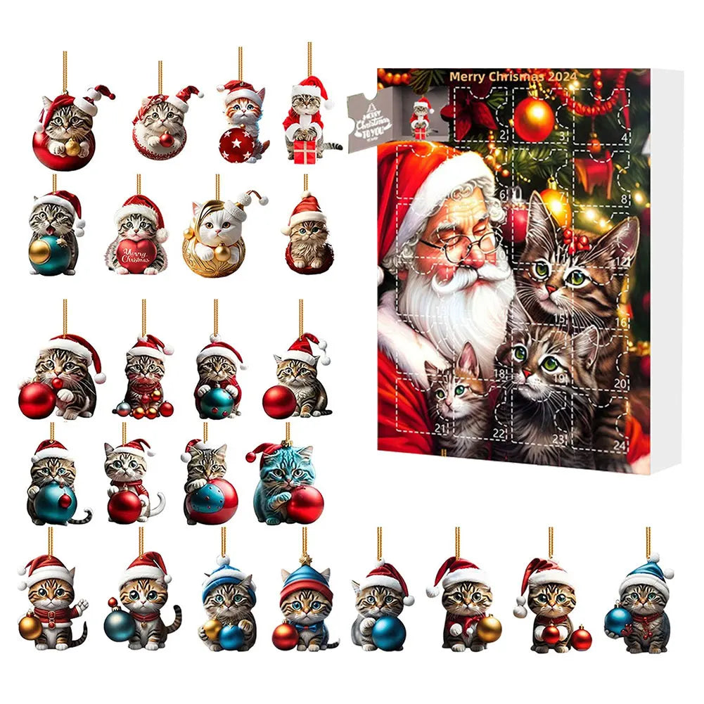Skanto | Dachsund Adventskalender 2024 – 24 Dager Jule Nedtelling med Morsomme Figurer for Hundeeiere