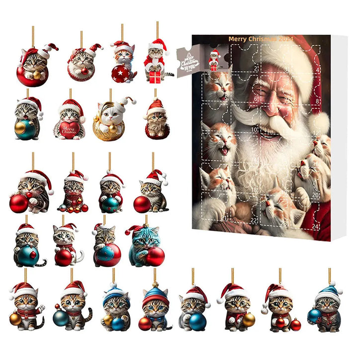 Skanto | Dachsund Adventskalender 2024 – 24 Dager Jule Nedtelling med Morsomme Figurer for Hundeeiere