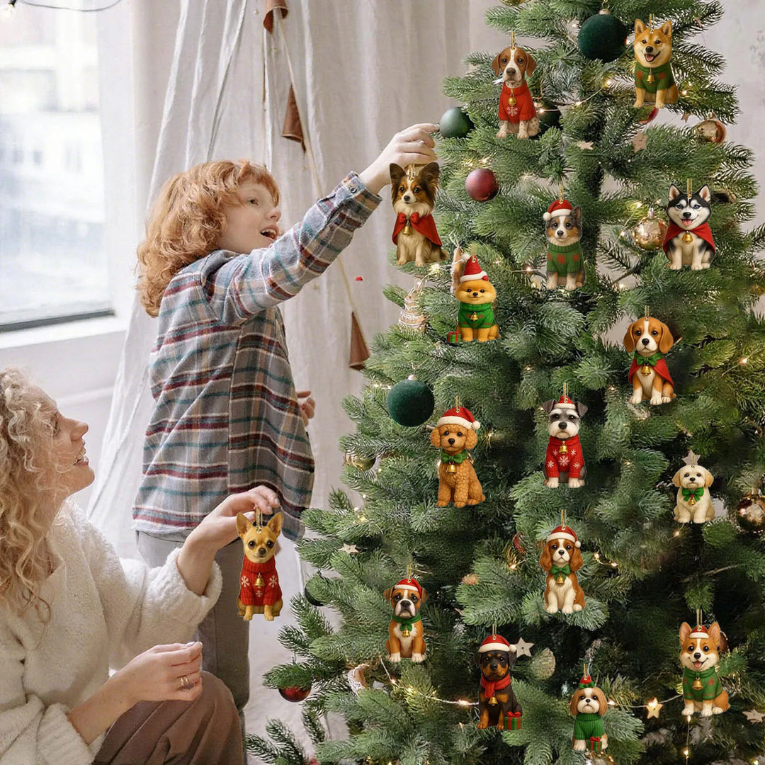Skanto | Dachsund Adventskalender med 24 Figurer for Hundelskere – Festlig Jule-Nedtelling Dekorasjon i Flerfarge