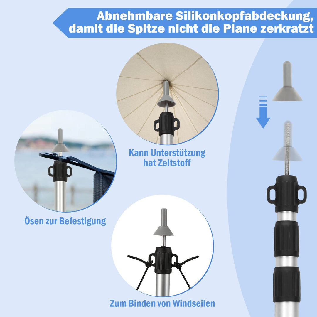 Telescopisk stang for telt Justerbar Aluminium | Skanto