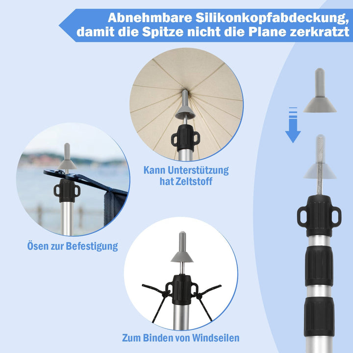 Telescopisk stang for telt Justerbar Aluminium | Skanto