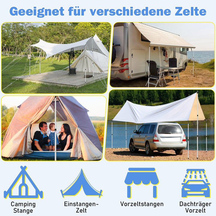 Telescopisk stang for telt Justerbar Aluminium | Skanto