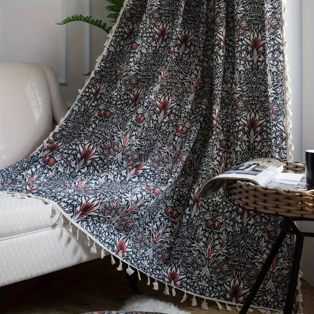 Skanto | Tistel Ebonleaf Blomstertapet Gardin