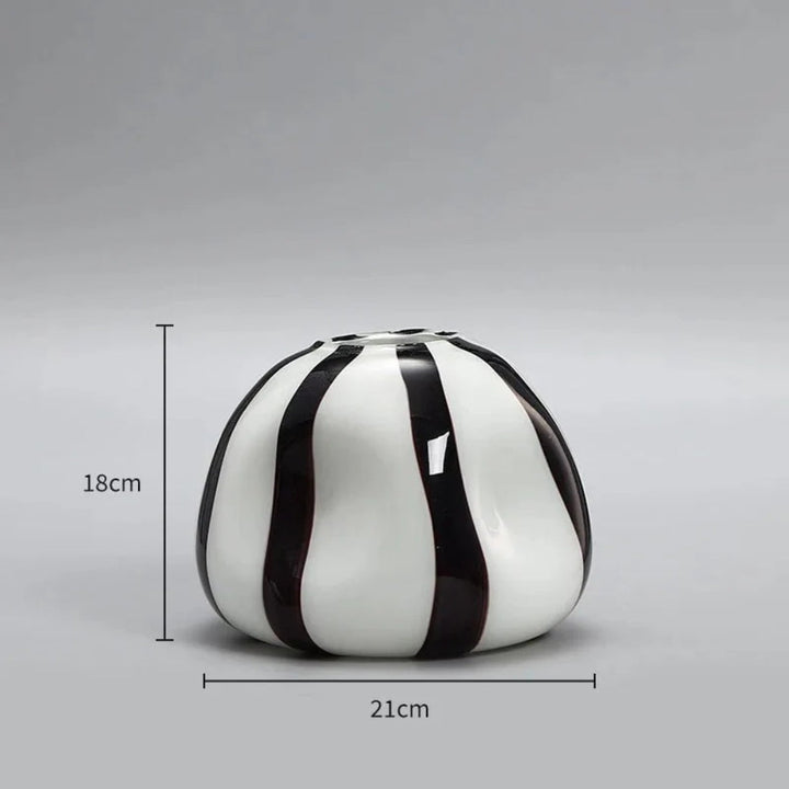 Skanto | Thurid Glass Striped Pumpkin Vase