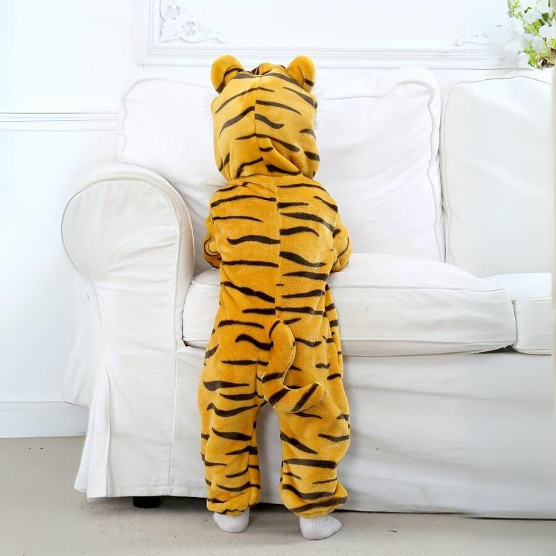 Kleinkind-Tier-Overall | Weicher Baby-Body fra Baumwolle og hypoallergenem fleece