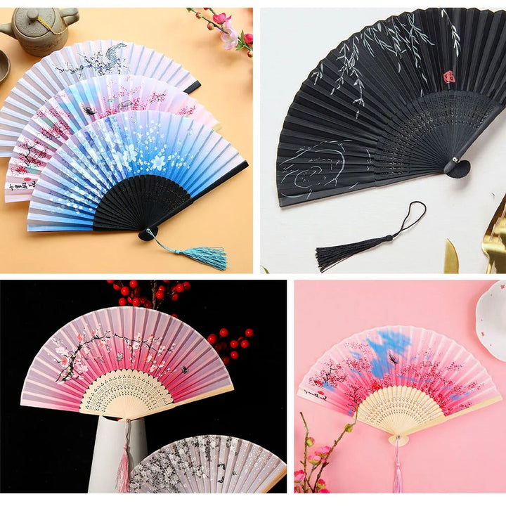 Tradisjonell japansk stil blomsterhåndvifte | Skanto