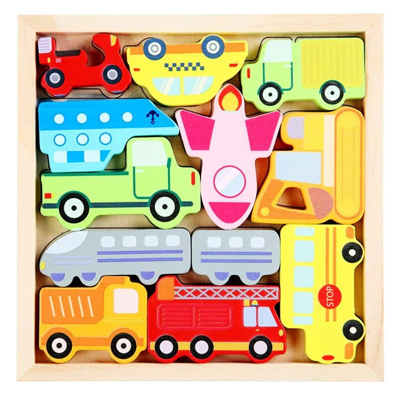 Skanto | WoodlandPuzzle - Hvordan passer formene inn i rammen? - Formpuzzle